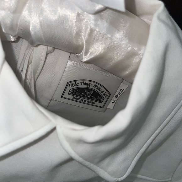 NWT Little Things Mean A Lot White Longalls - Picture 3 of 9